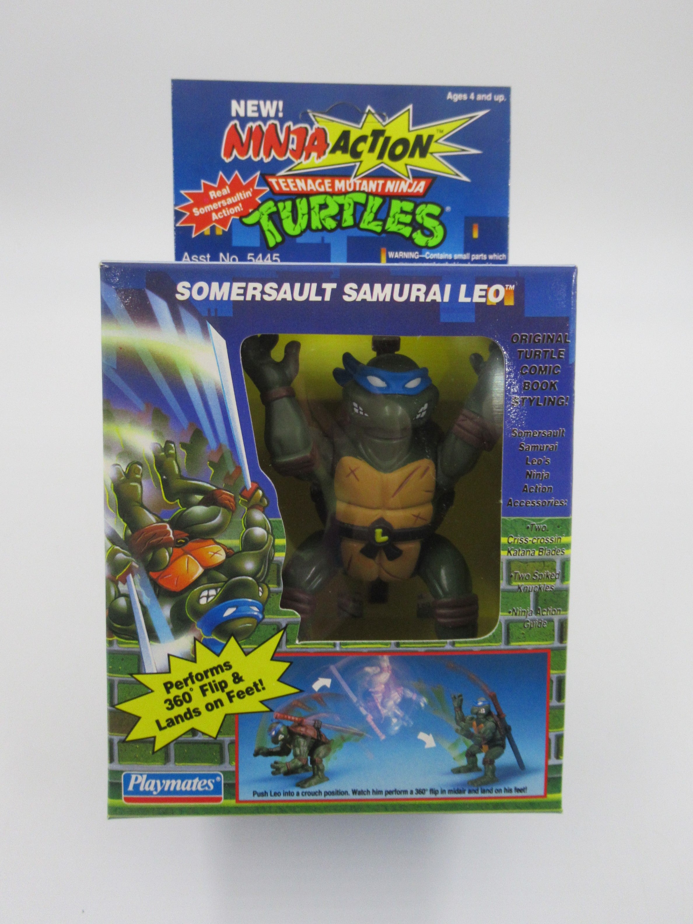 Teenage Mutant Ninja Turtles Somersault Samurai Leo Ninja Action 5" Figure TMNTs - Playmates (1993)